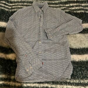 Fat Face Blue and White Dress Shirt